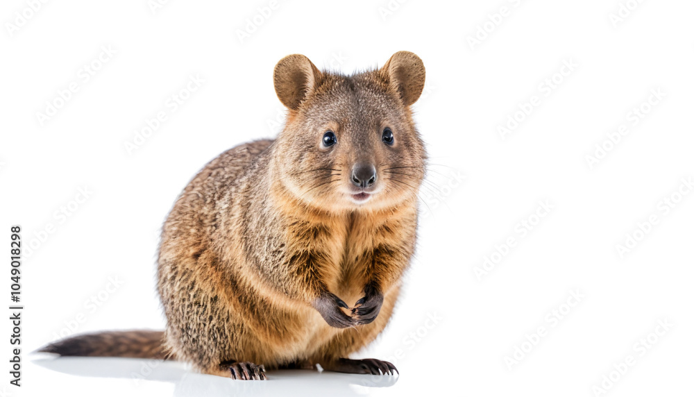 Obraz premium Quokka on white background isolated