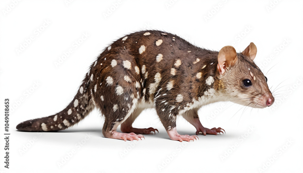 Quoll on white background isolated Quoll on white background isolated