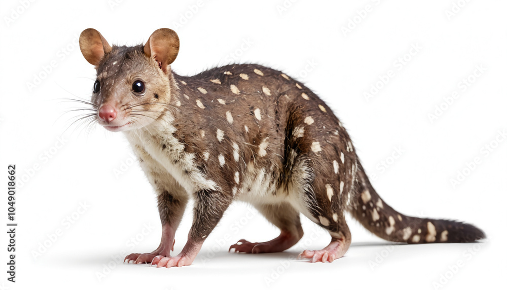 Quoll on white background isolated Quoll on white background isolated