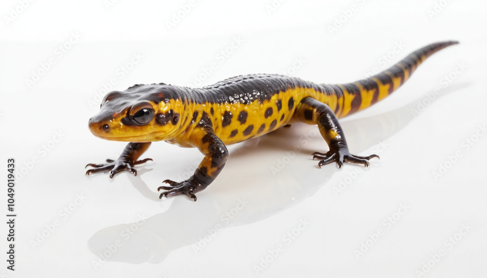 Obraz premium Salamander on white background isolated