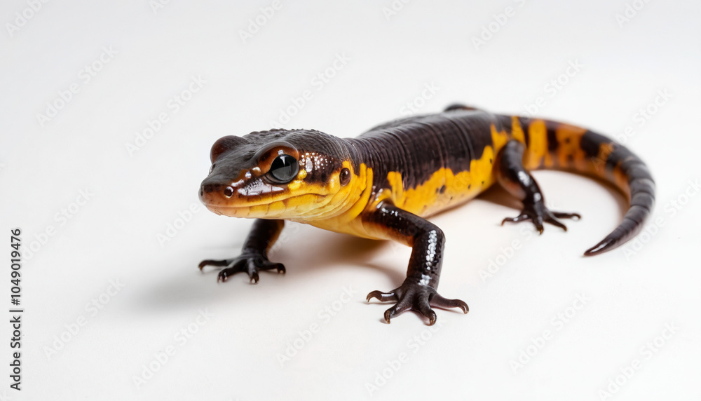 Naklejka premium Salamander on white background isolated