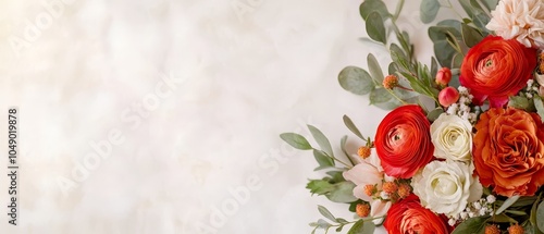  A tight composition of blooms against a pristine white backdrop, ready for superimposition of text or an image