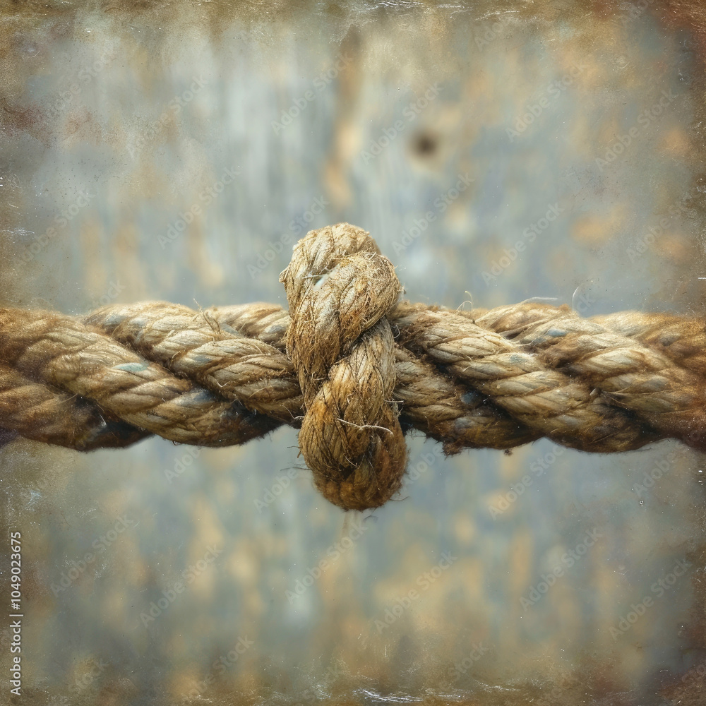 Close-Up of Rustic Jute Rope Knot
Close-Up of Rustic Jute Rope Knot