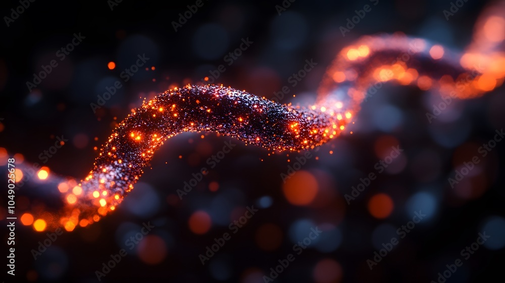 Vibrant Abstract Wave of Light and Sparkles Vibrant Abstract Wave of Light and Sparkles