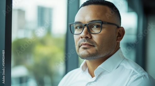 Professional Portrait of Man in Glasses and Business Suit