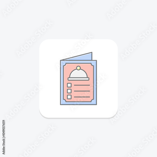 Food Menu lineal color icon , vector, pixel perfect, illustrator file