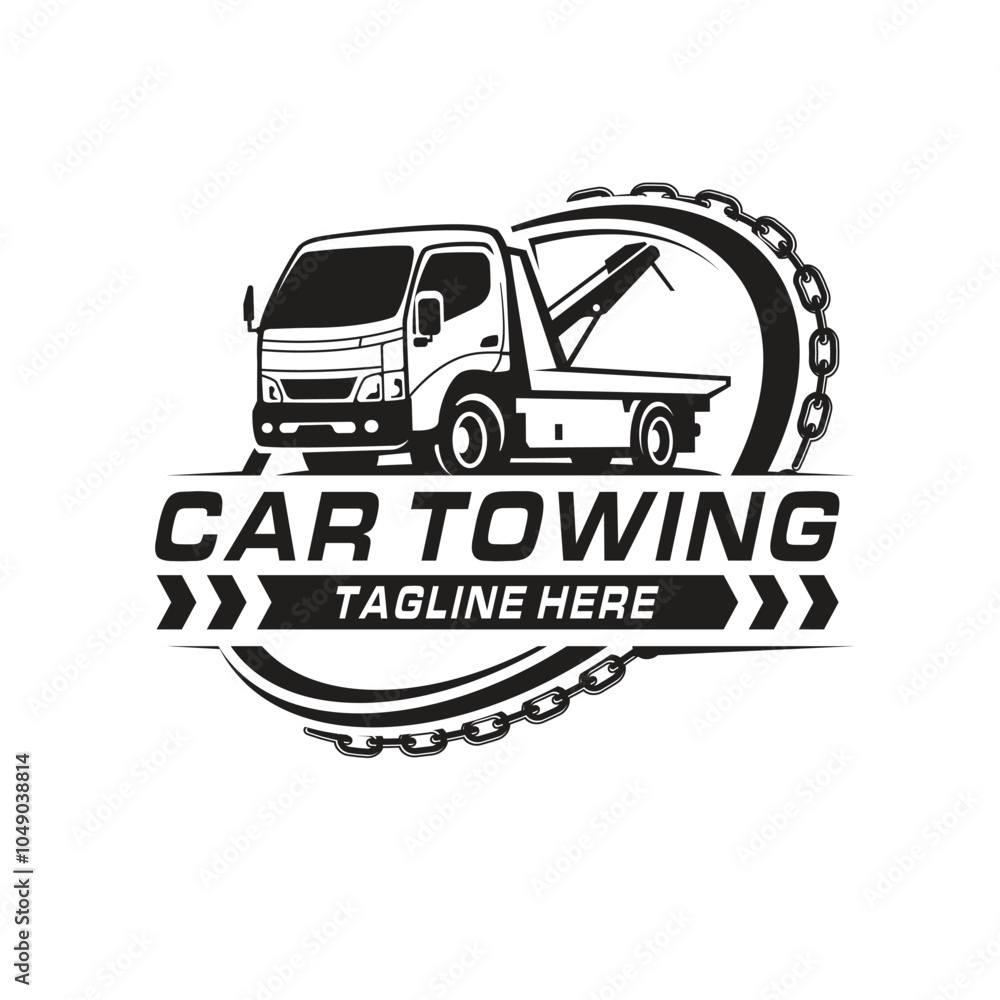 Fototapeta premium Towing car logo design