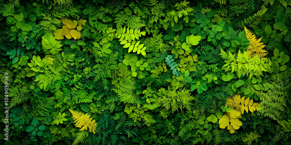 Fototapeta premium colorful background green yellow progression leaf paint