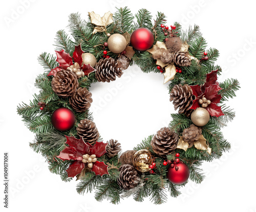 Advent Wreath isolated on white background