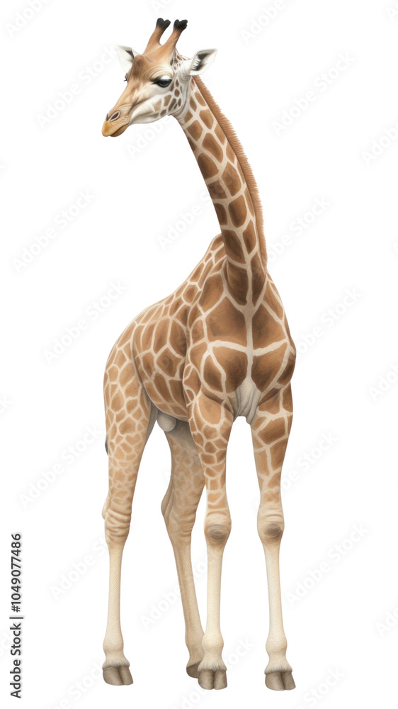 Obraz premium PNG A giraffe wildlife animal mammal.