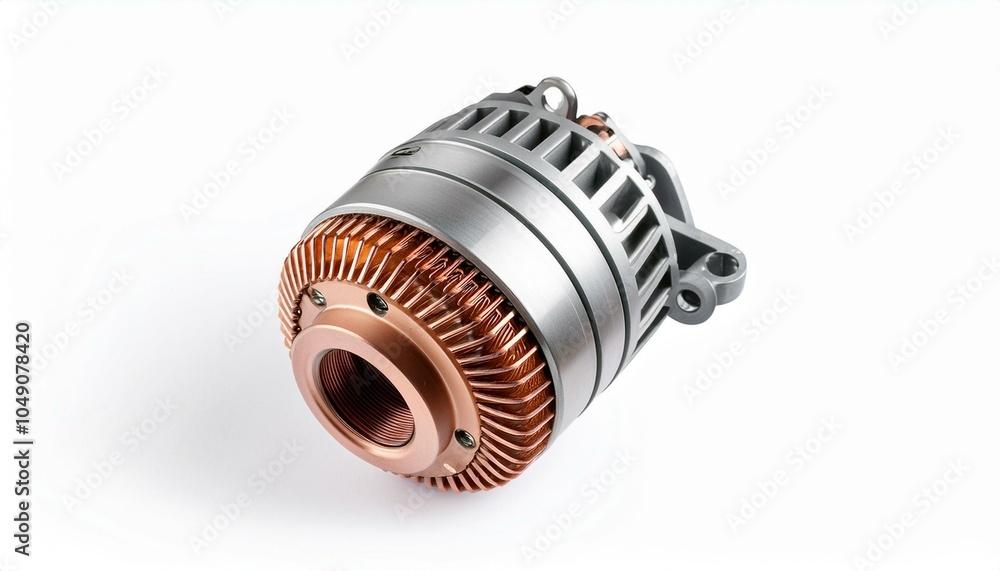 Copper electric motor close-up Copper electric motor close-up