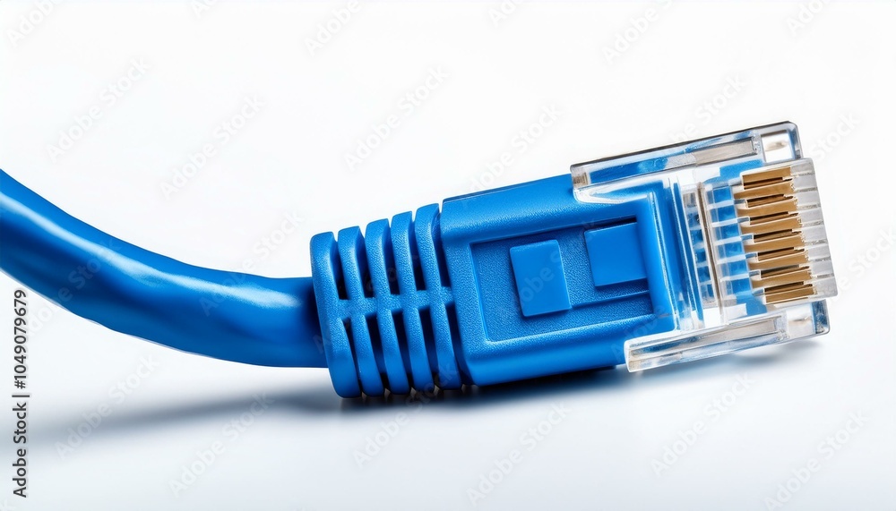 Blue ethernet cable connector Blue ethernet cable connector
