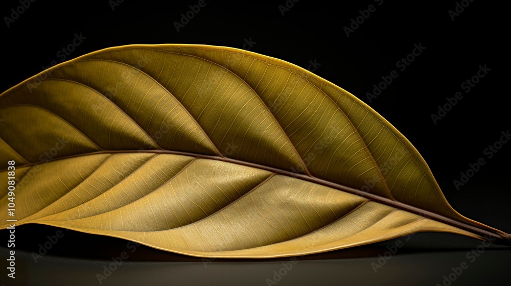 Obraz premium A photo of a magnolia leaf with texture