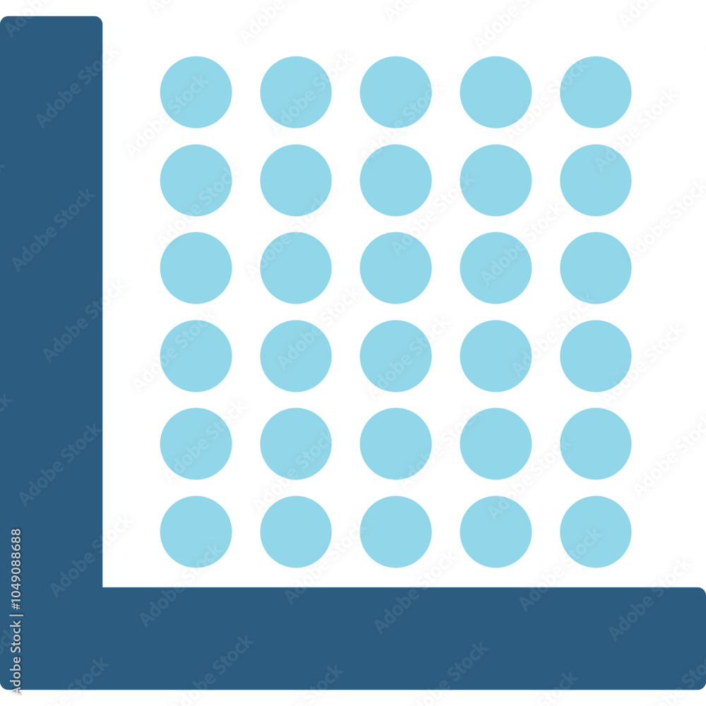Dot Matrix Chart Icon