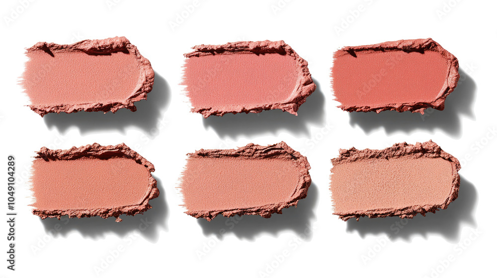Fototapeta premium Lipstick Smears and Cosmetic Swatches on Transparent Background Generative AI