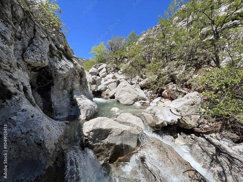 Mala Paklenica Canyon, Seline (Paklenica National Park, Croatia) - Die Schlucht von Mala Paklenica, Seline (Nationalpark, Kroatien) - Kanjon Male Paklenice (Nacionalni park Paklenica, Hrvatska) Mala Paklenica Canyon, Seline (Paklenica National Park, Croatia) - Die Schlucht von Mala Paklenica, Seline (Nationalpark, Kroatien) - Kanjon Male Paklenice (Nacionalni park Paklenica, Hrvatska)