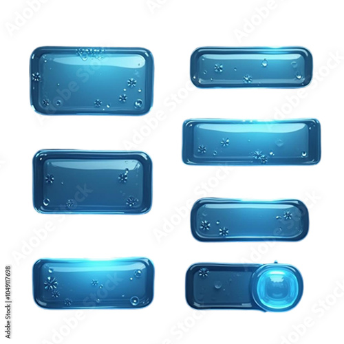 UI Button Elements glossy effect
