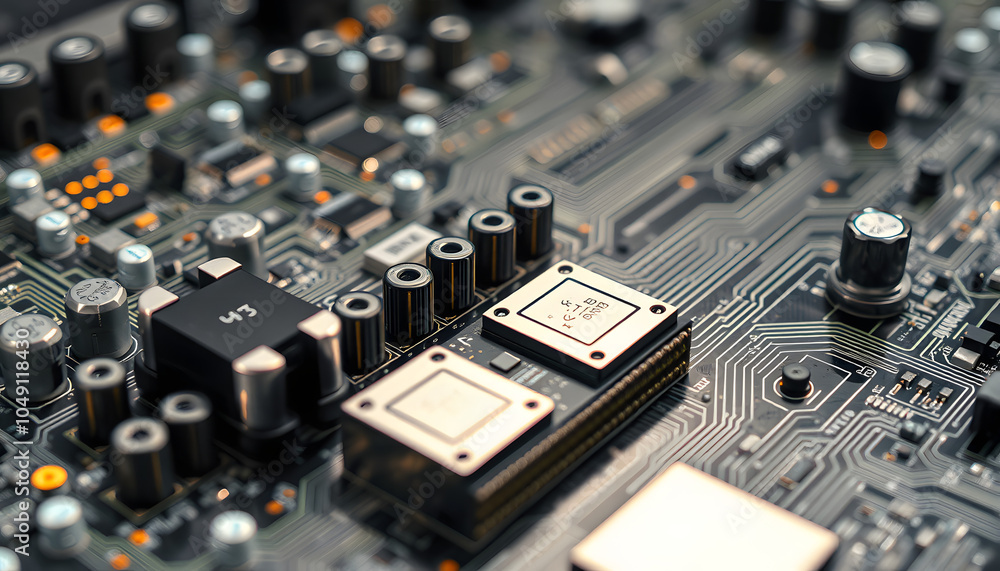Detailed view of circuits and nodes on a computer motherboard creating a digital ecosystem, Circuits and nodes creating a digital ecosystem isolated with white highlights, png Detailed view of circuits and nodes on a computer motherboard creating a digital ecosystem, Circuits and nodes creating a digital ecosystem isolated with white highlights, png