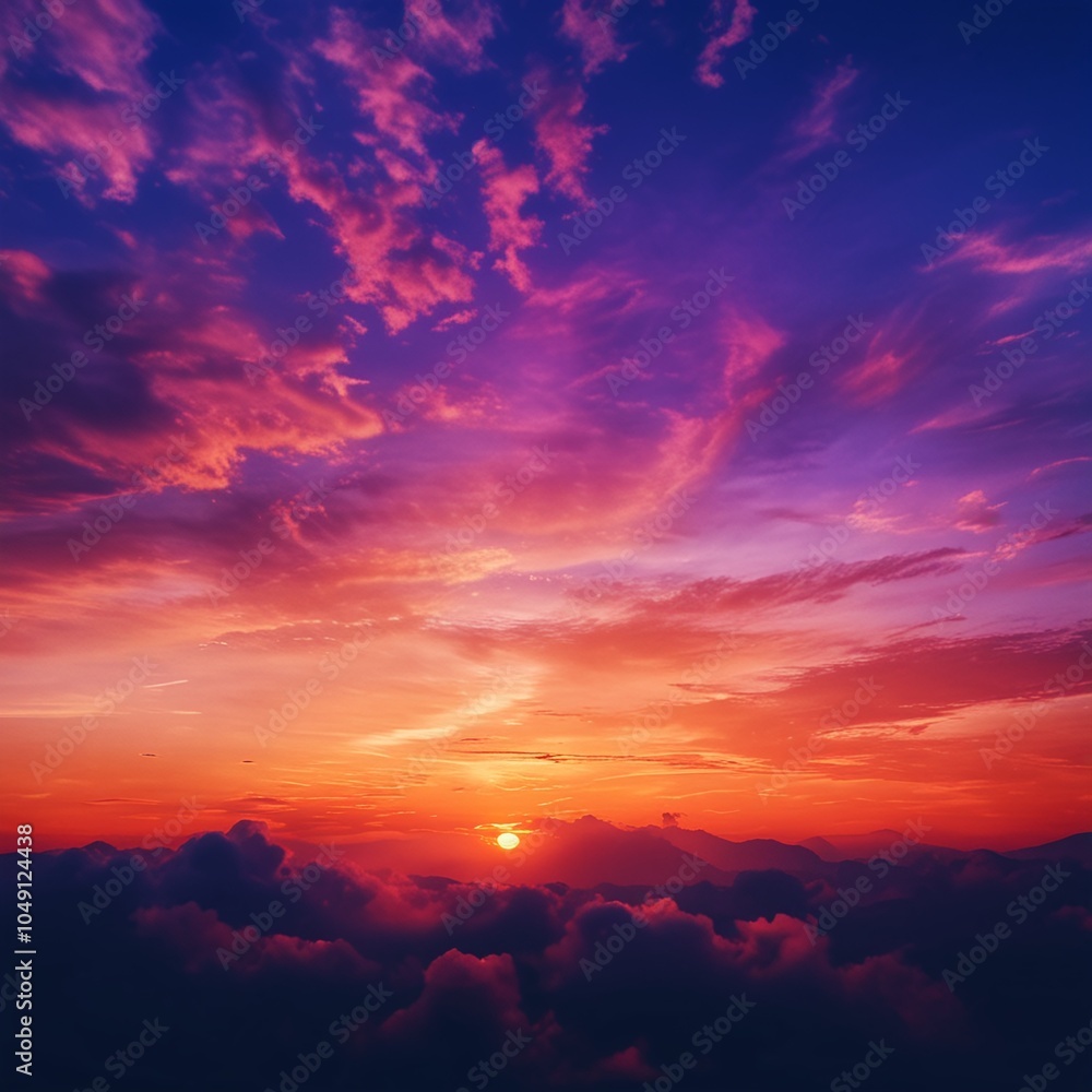 Fototapeta premium sunset in the sky