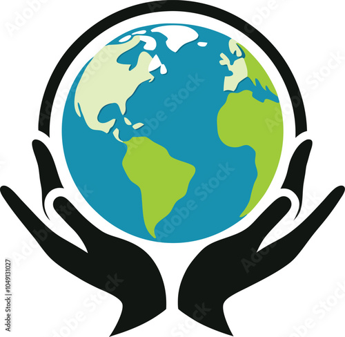 Protecting Our Planet: Hands gently cradling a vibrant globe, symbolizing the importance of global responsibility, environmental care, and sustainable practices.  