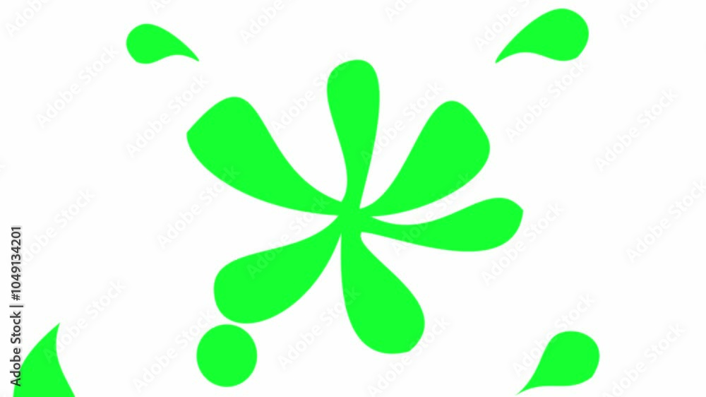 Background transition from black to green with water splash effect. Animation like water splash until it covers the whole screen and changes the screen from black to green.