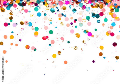 PNG Pop confetti top border background white white background. photo