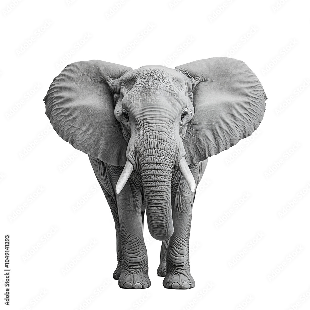 Obraz premium african elephant on transparent background