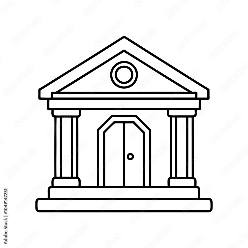 bank building with a vault door vector illustration bank building with a vault door vector illustration