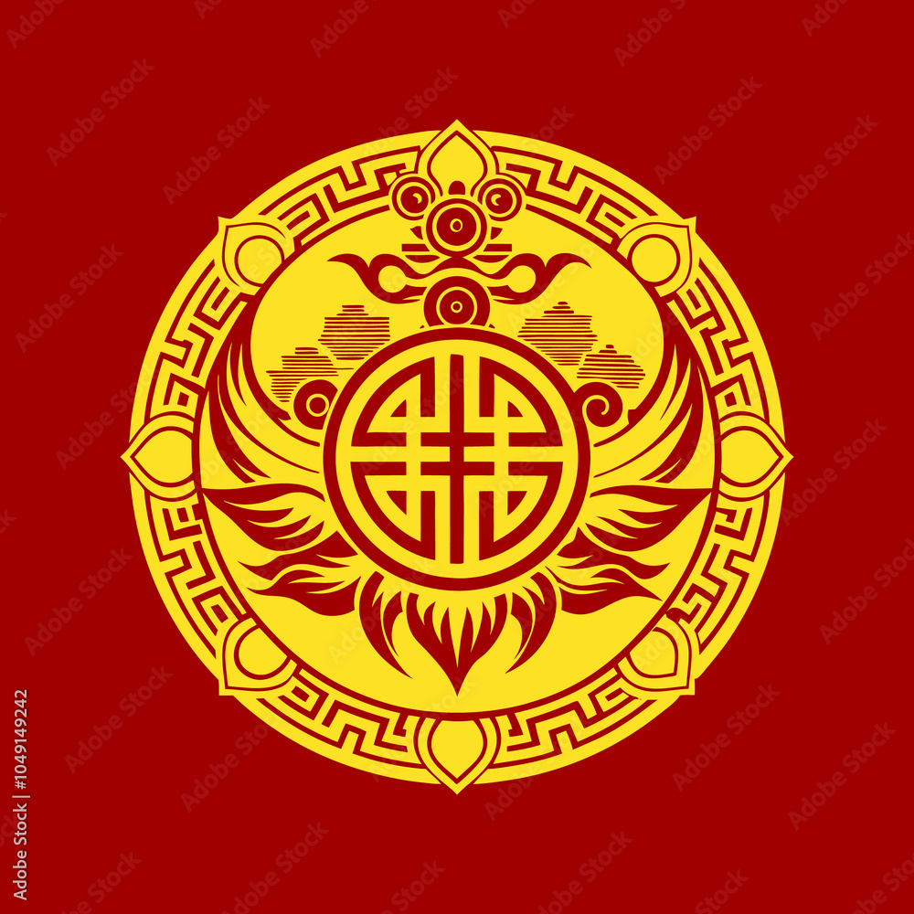 Mandala Design Decoration luxury red and gold Illustration Henna tattoo Pattern for Chinese New Year 2025. Mandala Design Decoration luxury red and gold Illustration Henna tattoo Pattern for Chinese New Year 2025.