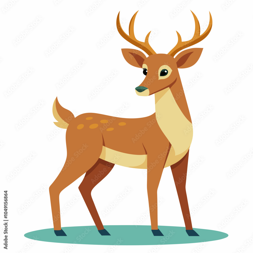Fototapeta premium deer with a christmas tree