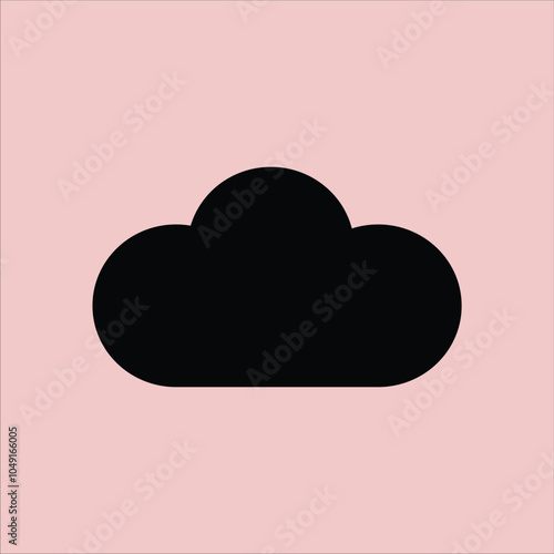 Cloud  vector icon , cloud symbol in  glyph style. Vector illustration