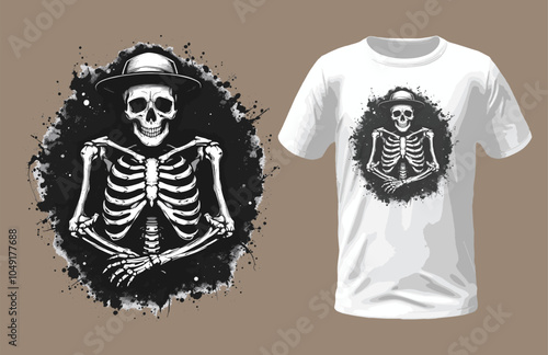 Skeleton crew, reporting for duty, t-shirt design