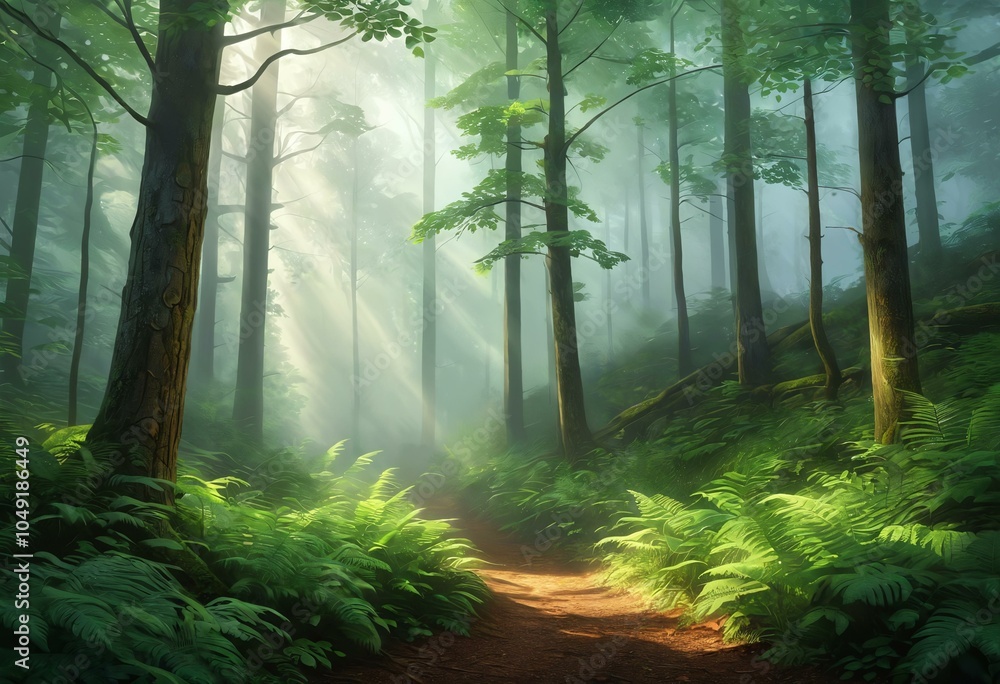 Fototapeta premium Ethereal Forest Serenity