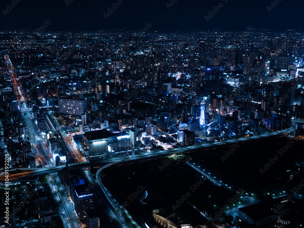 Naklejka premium 大阪の夜景