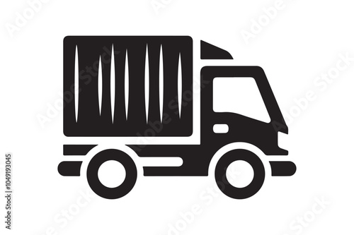 Box Truck Silhouette Vector Illustration – Ideal for Delivery & Transport Designs