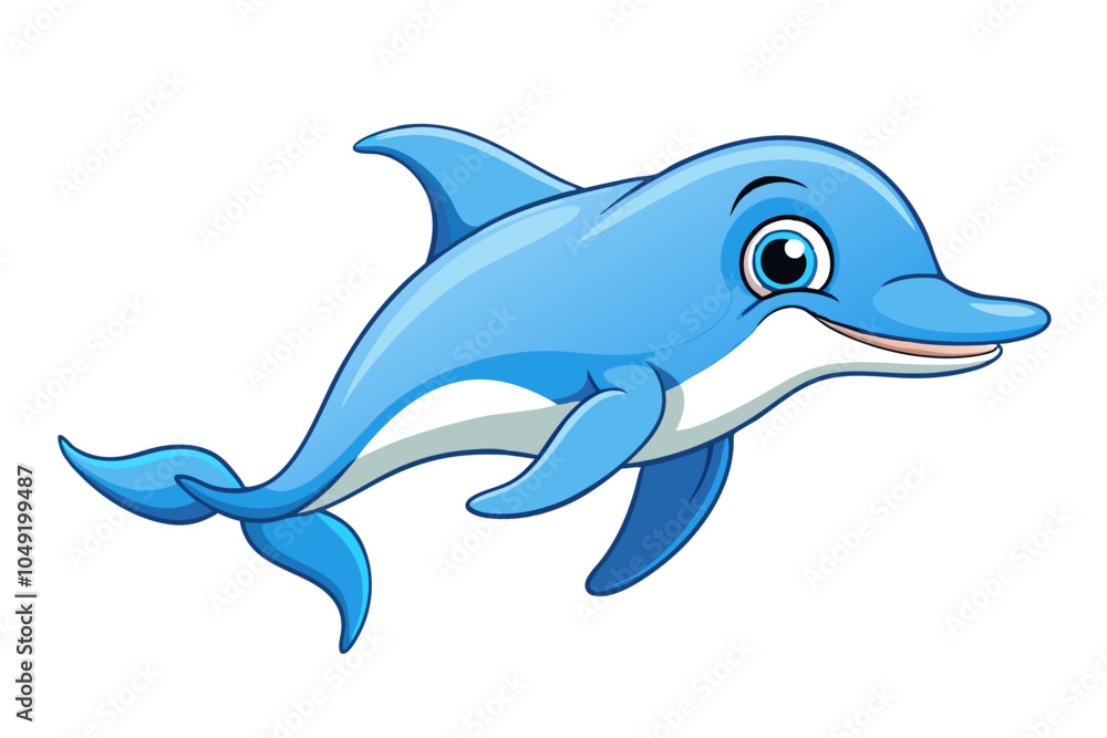 Obraz premium Dolphin cartoon vector