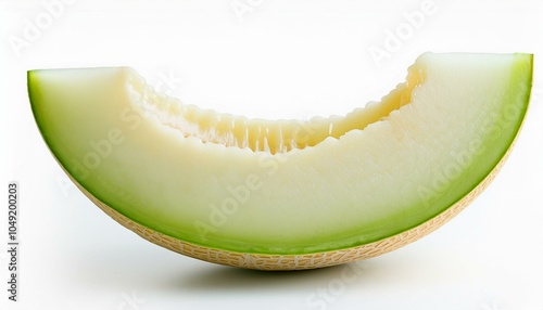 A slice of ripe cantaloupe.