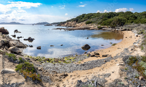 Porto Palmai beach in Caprera island, Italy photo