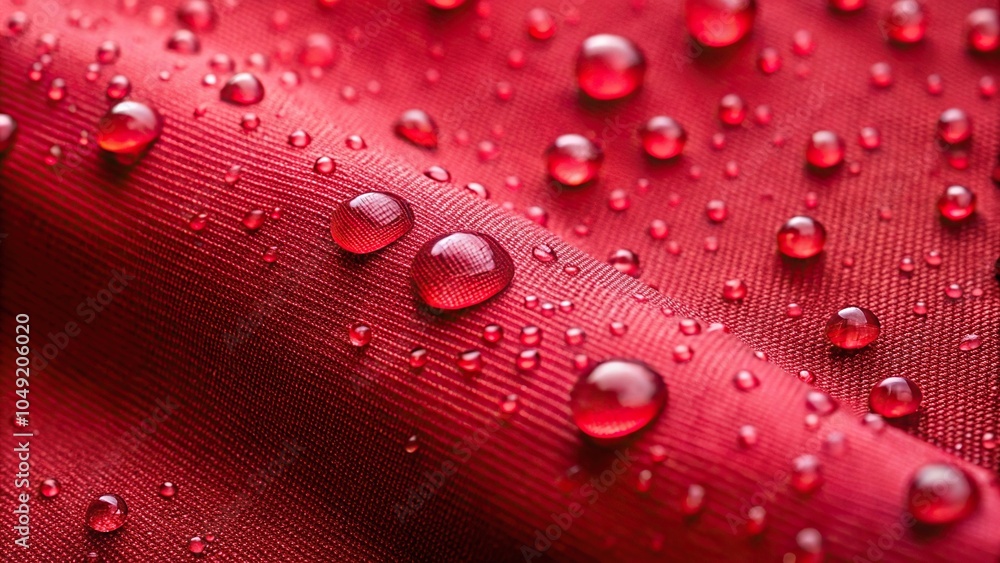 waterproof red fabric texture with raindrop resilience waterproof red fabric texture with raindrop resilience