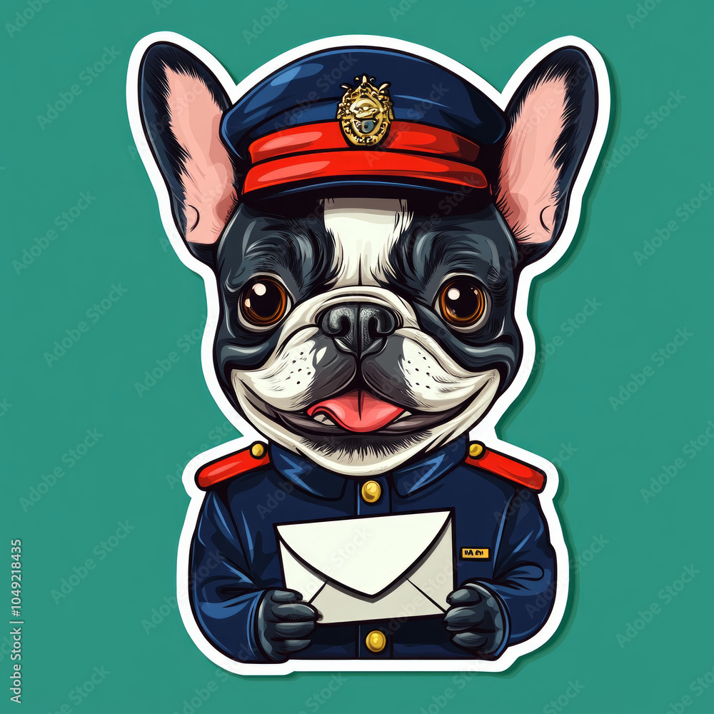 French Bulldog Mail Delivery Sticker French Bulldog Mail Delivery Sticker