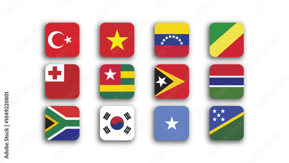 Vector illustrations of country flags Vector illustrations of country flags