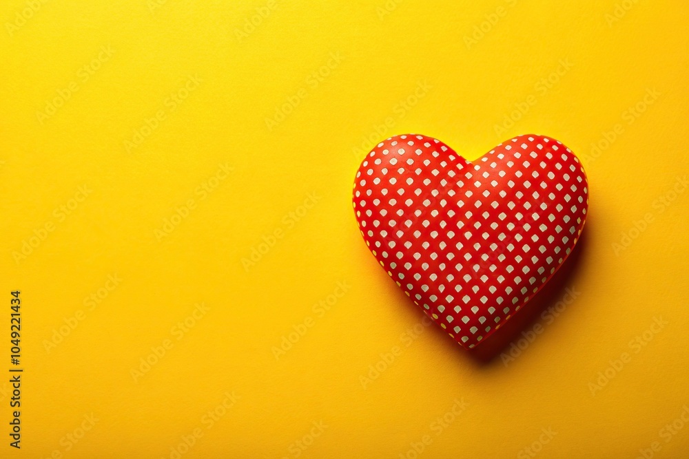 Abstract yellow background with red heart pattern Abstract yellow background with red heart pattern