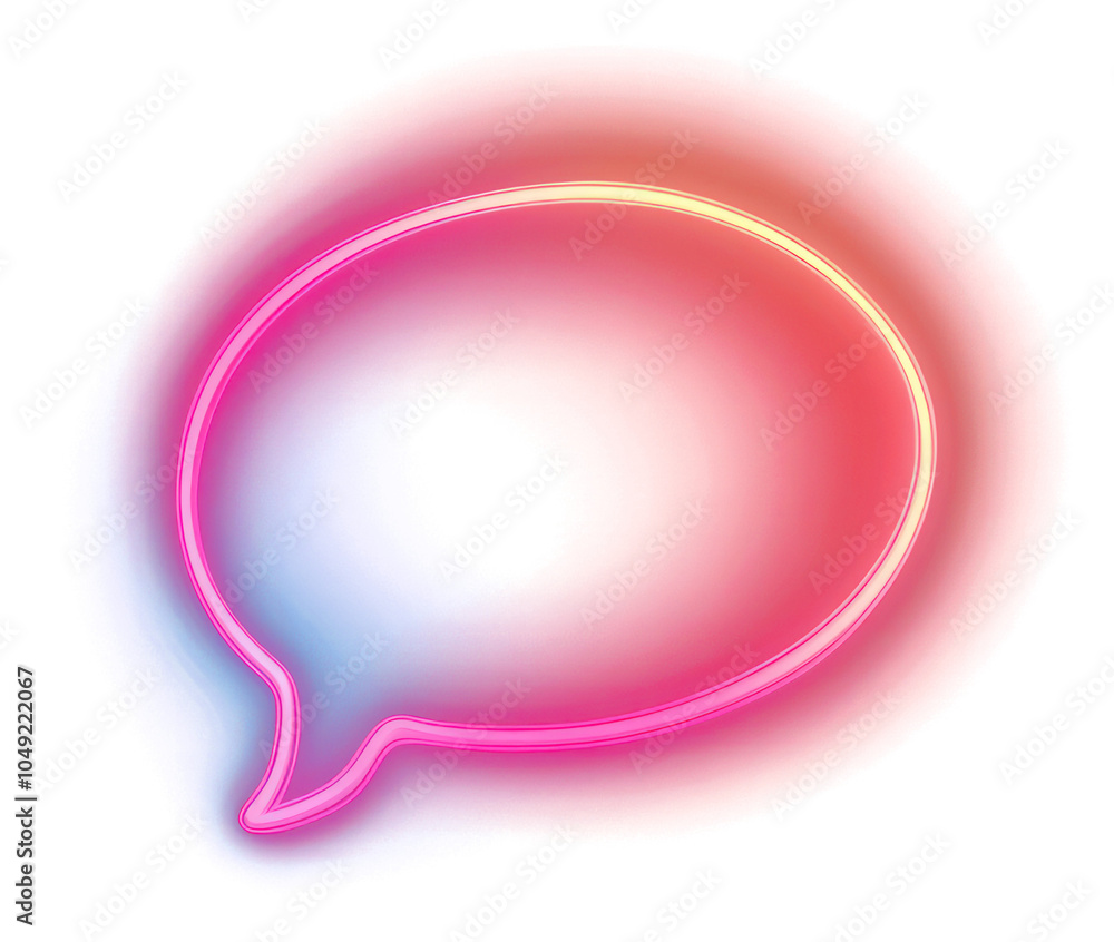 PNG Speech bubble neon glowing digital. PNG Speech bubble neon glowing digital.