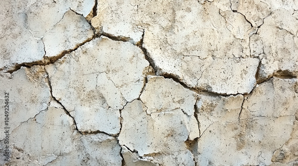 Fototapeta premium Cracked Concrete Wall with Rough Texture