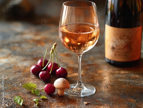 Pinot Noir with Cherries and Earthy Mushroom photo