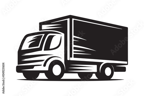 Box Truck Silhouette Vector Illustration – Ideal for Delivery & Transport Designs