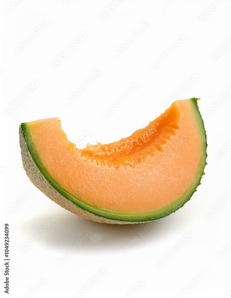 A slice of cantaloupe melon A slice of cantaloupe melon