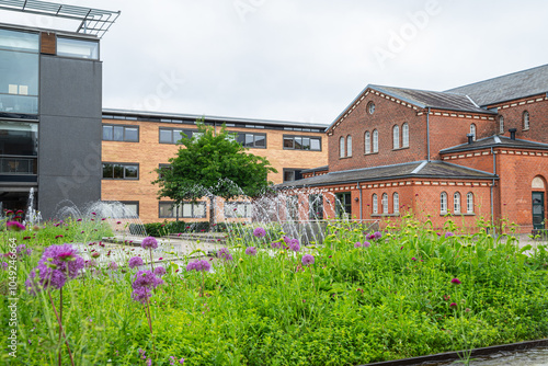 The city center of city of Herning in Denmark