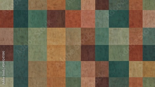 Faded Geometric Pattern Background: Geometric pattern on a muted pastel background, adding interest while keeping a clean design. Copy space.