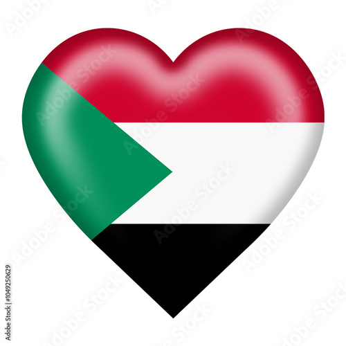 Sudan flag heart button with clipping path Free Download Sudan flag heart button with clipping path - GFXLoad